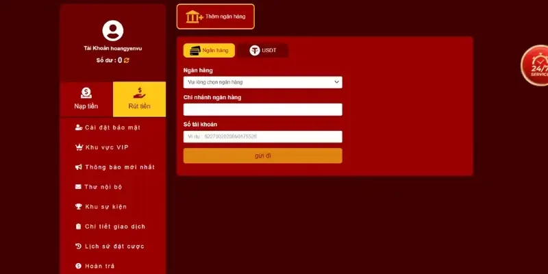 Thao tác chính xác nhất cho quy trình rút thưởng tại 88GO